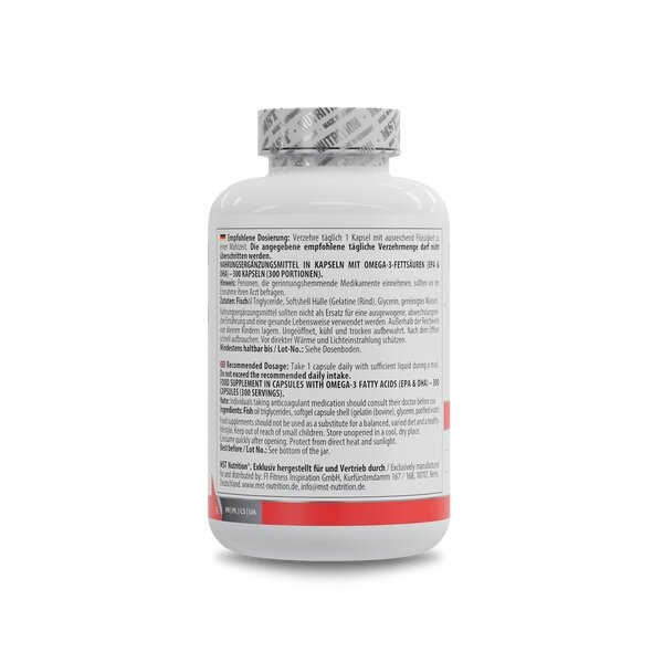 Жирні кислоти MST Nutrition Omega 3 Triglyceride 75%, 300 капсул для підтримки судинної системи. Фото 3