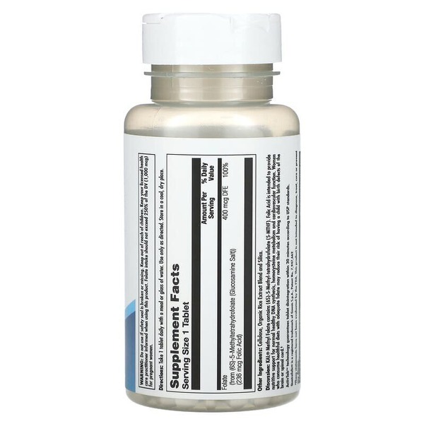 Фолиевая кислота KAL Methyl Folate 400 mcg, 90 таблеток. Фото 2