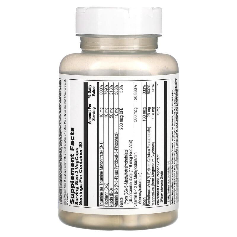 Витамины и минералы KAL Stress B Mag Glycinate, 60 вагакапсул. Фото 2