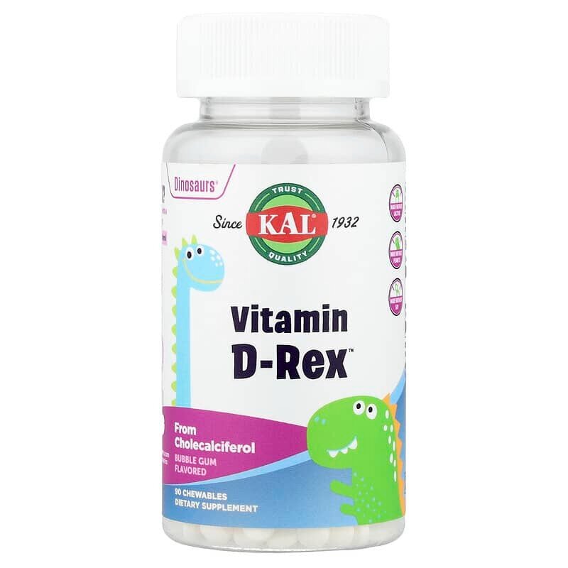 Витамин Д для детей KAL Vitamin D-Rex, 90 жевательных таблеток