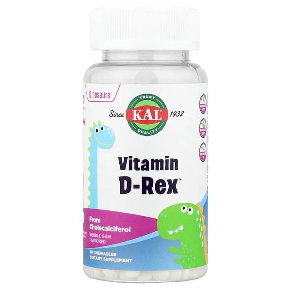 Витамин Д для детей KAL Vitamin D-Rex, 90 жевательных таблеток