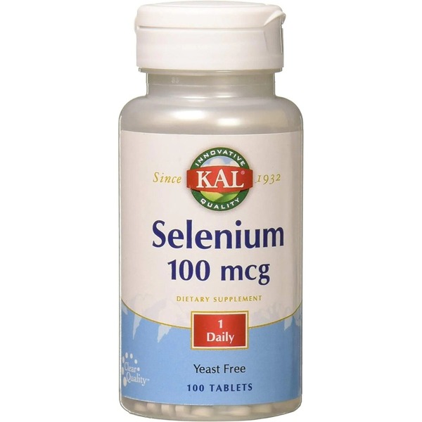 Селен KAL Selenium 100 mcg Yeast Free, 100 таблеток без дрожжей