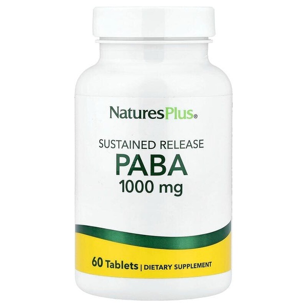 Пара-амінобензойна кислота Natures Plus PABA 1000 mg Sustained Release, 60 таблеток