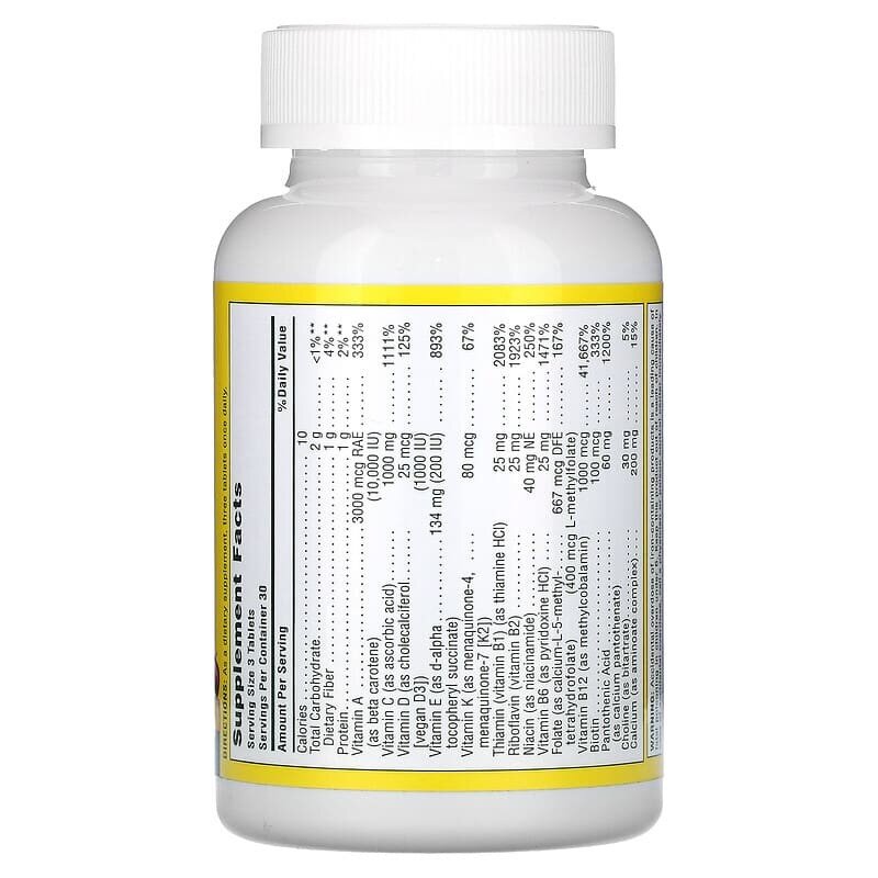 Витаминно-минеральный комплекс Natures Plus Source of Life Multi-Vitamin & Mineral, 90 таблеток. Фото 2