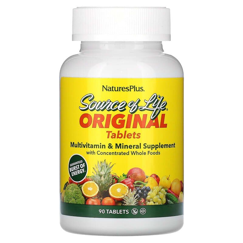 Витаминно-минеральный комплекс Natures Plus Source of Life Multi-Vitamin & Mineral, 90 таблеток