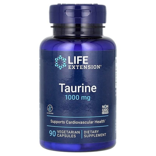 Таурін Life Extension Taurine 1000 mg, 90 вегакапсул