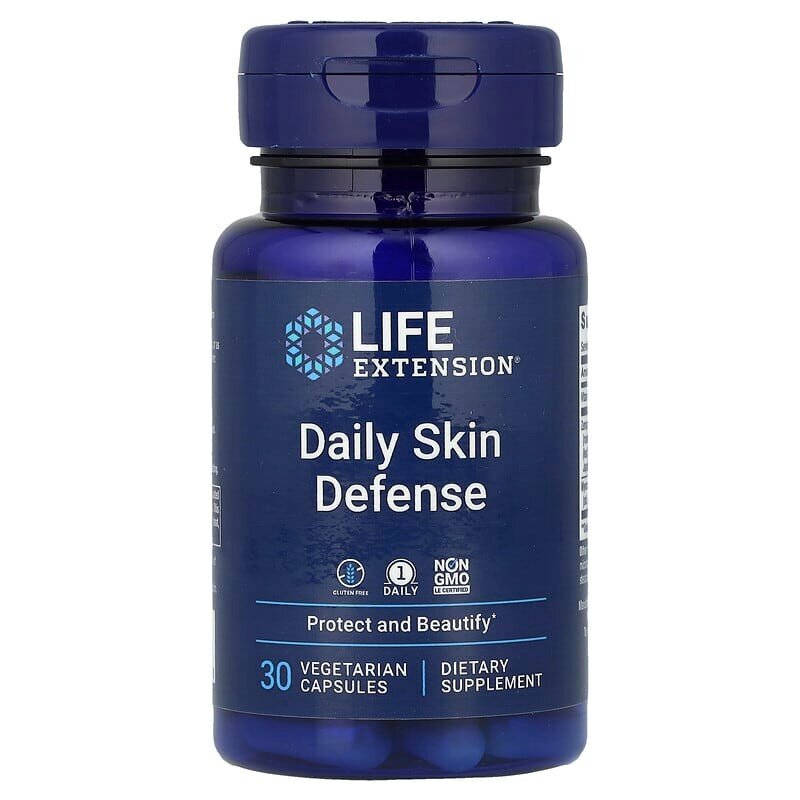 Комплекс для кожи Life Extension Daily Skin Defense, 30 вегакапсул