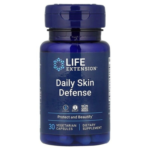 Комплекс для шкіри Life Extension Daily Skin Defense, 30 вегакапсул
