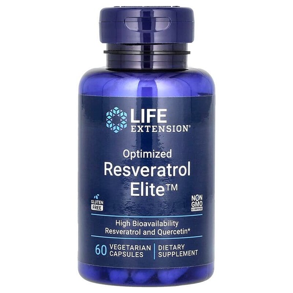 Натуральна добавка Life Extension Resveratrol Elite, 30 вегакапсул