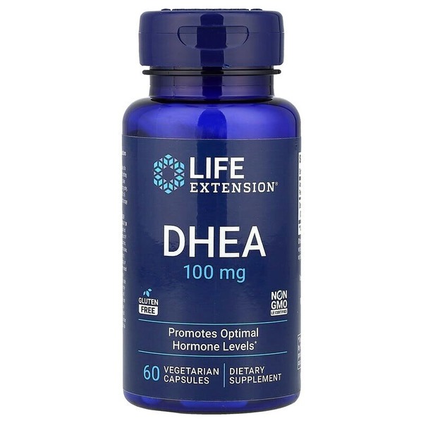 Стимулятор тестостерону Life Extension DHEA 100 mg, 60 вегакапсул