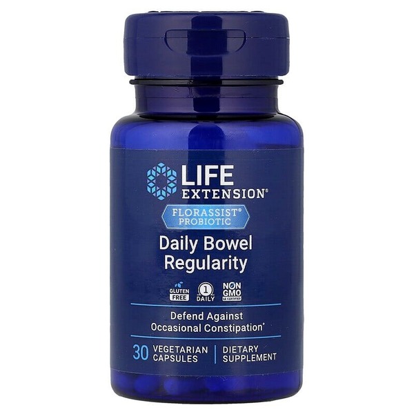 Пробіотики і пребіотики Life Extension FLORASSIST Probiotic Daily Bowel Regularity, 30 вегакапсул