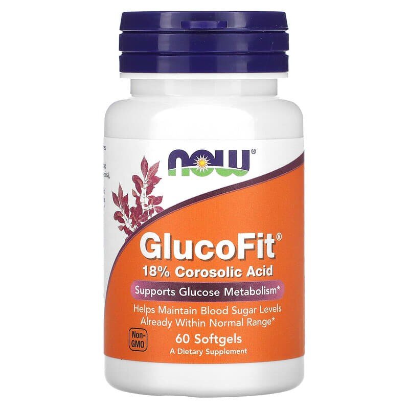 Экстракт листьев банабы NOW GlucoFit, 60 капсул