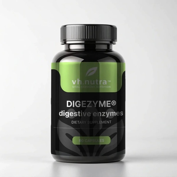 Мультиензимний комплекс VitalHarmony DigeZyme, 90 капсул для травлення