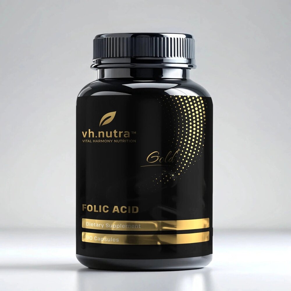 Витамин В9 VitalHarmony Gold Folic Acid, 90 капсул для поддержки сердца