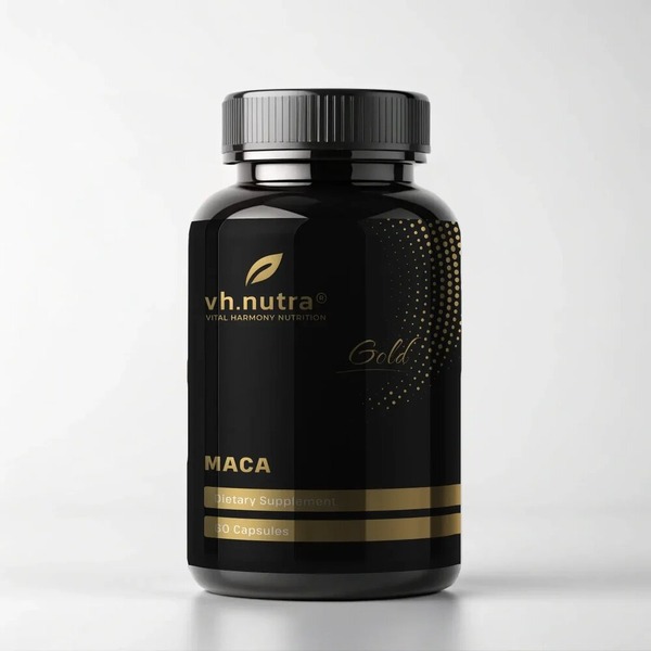 Натуральная добавка VitalHarmony Gold Maca 600 mg, 60 капсул для энергии и либидо