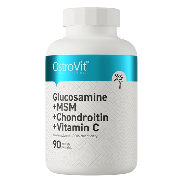 Хондропротектор OstroVit Glucosamine+MSM+Chondroitin+Vitamin C, 90 таблеток