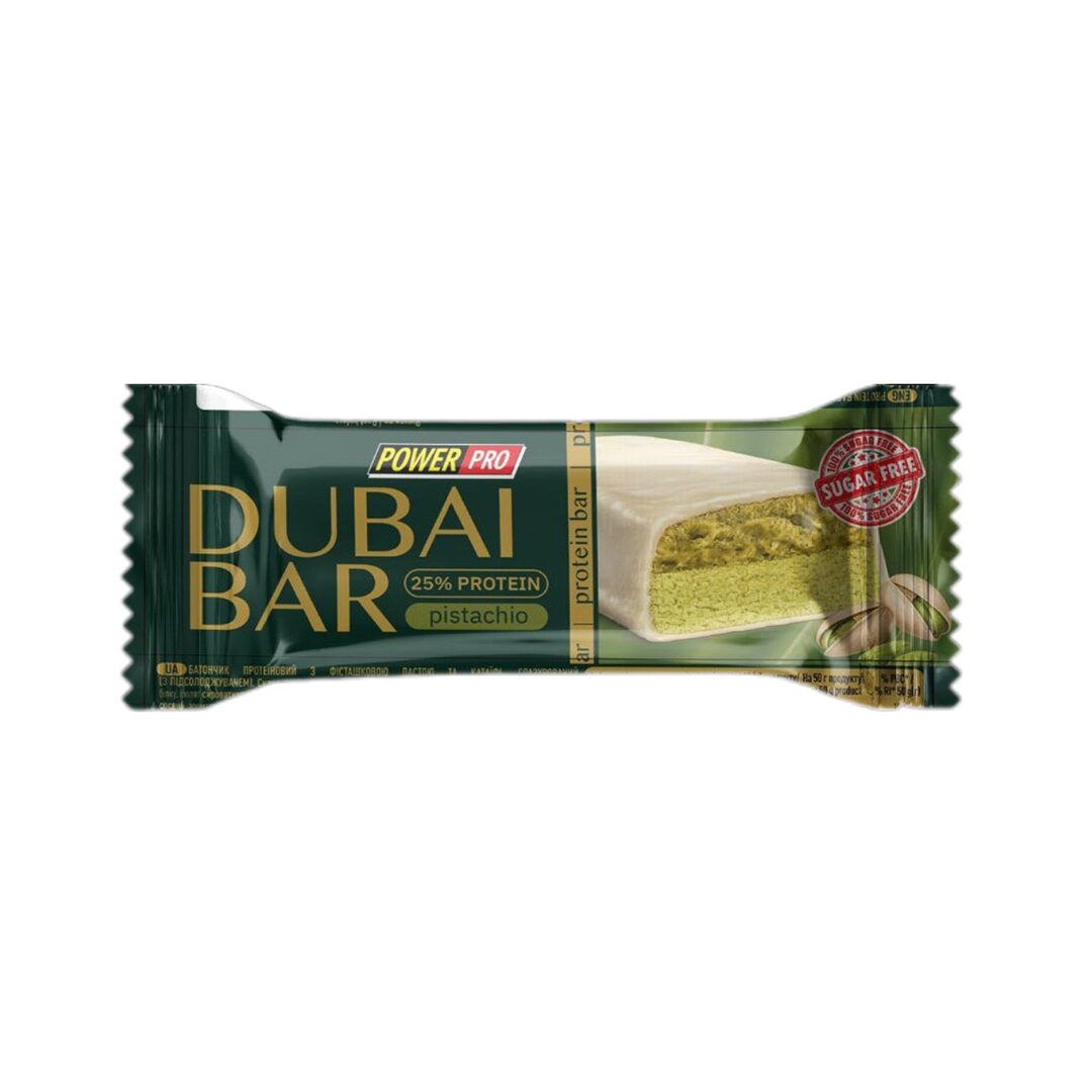 Блок батончиков Power Pro Dubai Bar Sugar Free, 10*50 грамм. Фото 4