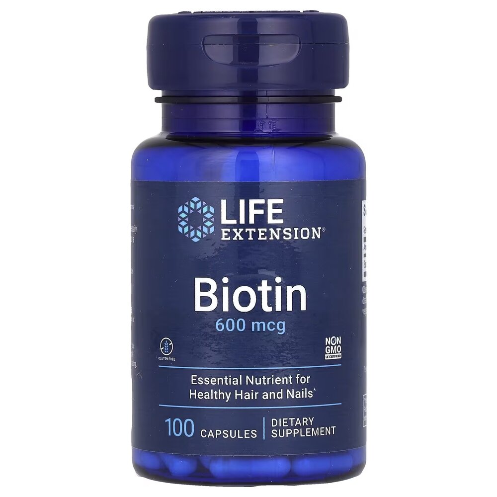 Биотин Life Extension Biotin 600 mg, 100 капсул