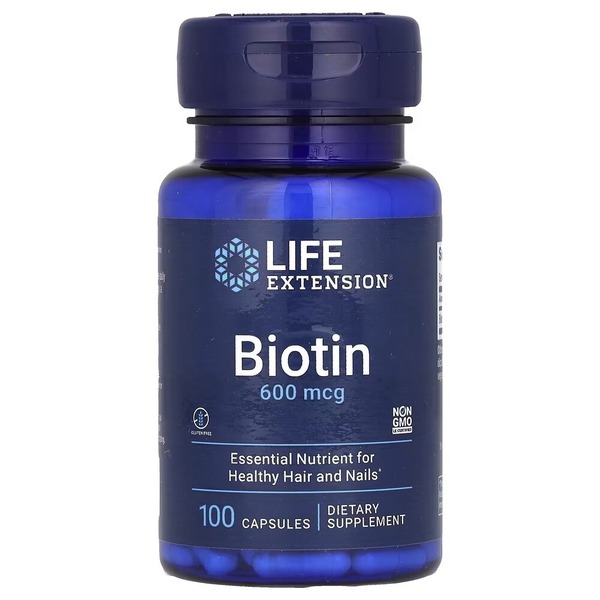 Биотин Life Extension Biotin 600 mg, 100 капсул