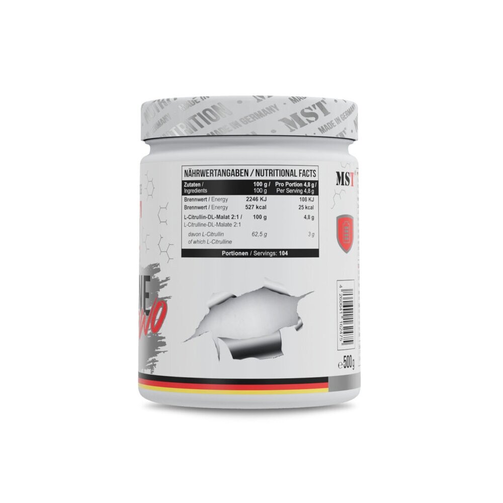 Малат цитрулина MST Nutrition Citrulline Malate PWO, 500 грамм. Фото 2