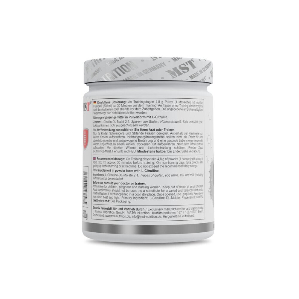 Малат цитрулина MST Nutrition Citrulline Malate PWO, 500 грамм. Фото 3