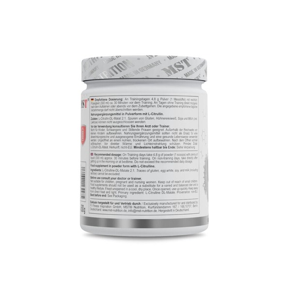 Малат цитрулина MST Nutrition Citrulline Malate PWO, 500 грамм. Фото 3