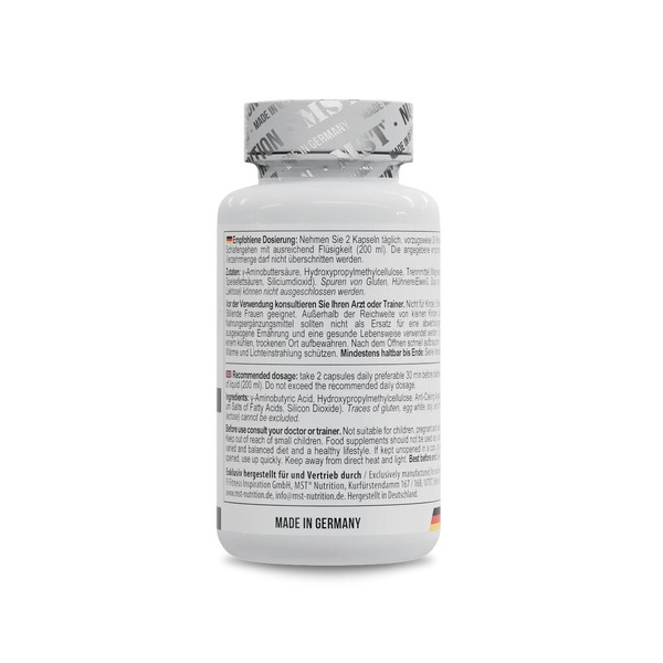 Гамма-аміномасляна кислота MST Nutrition GABA 1000, 90 капсул. Фото 3
