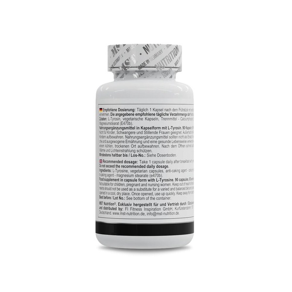 Тирозин MST Nutrition L-Tyrosine 500 mg, 90 вегакапсул. Фото 3