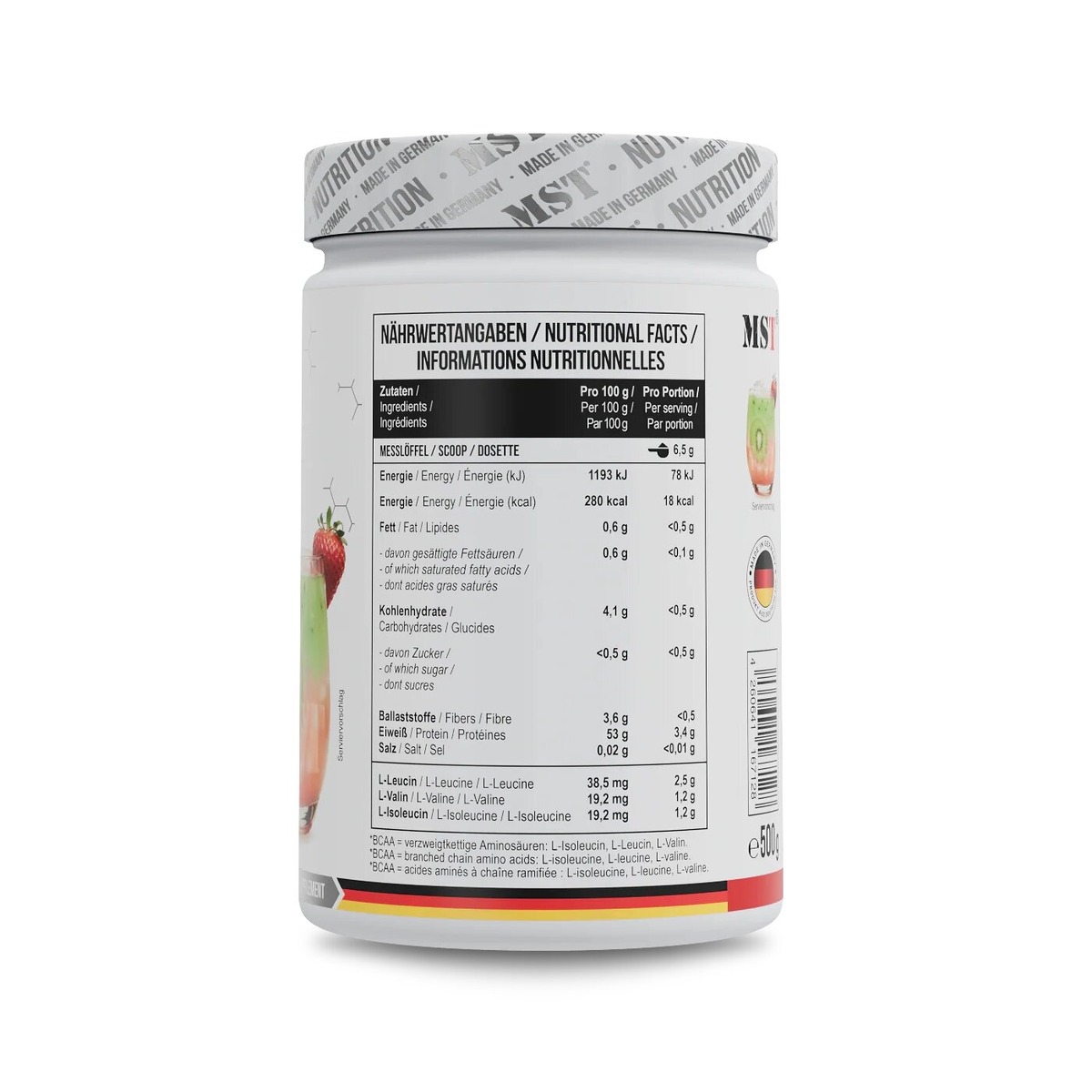Аминокислоты MST Nutrition BCAA ZERO, 500 грамм. Фото 8