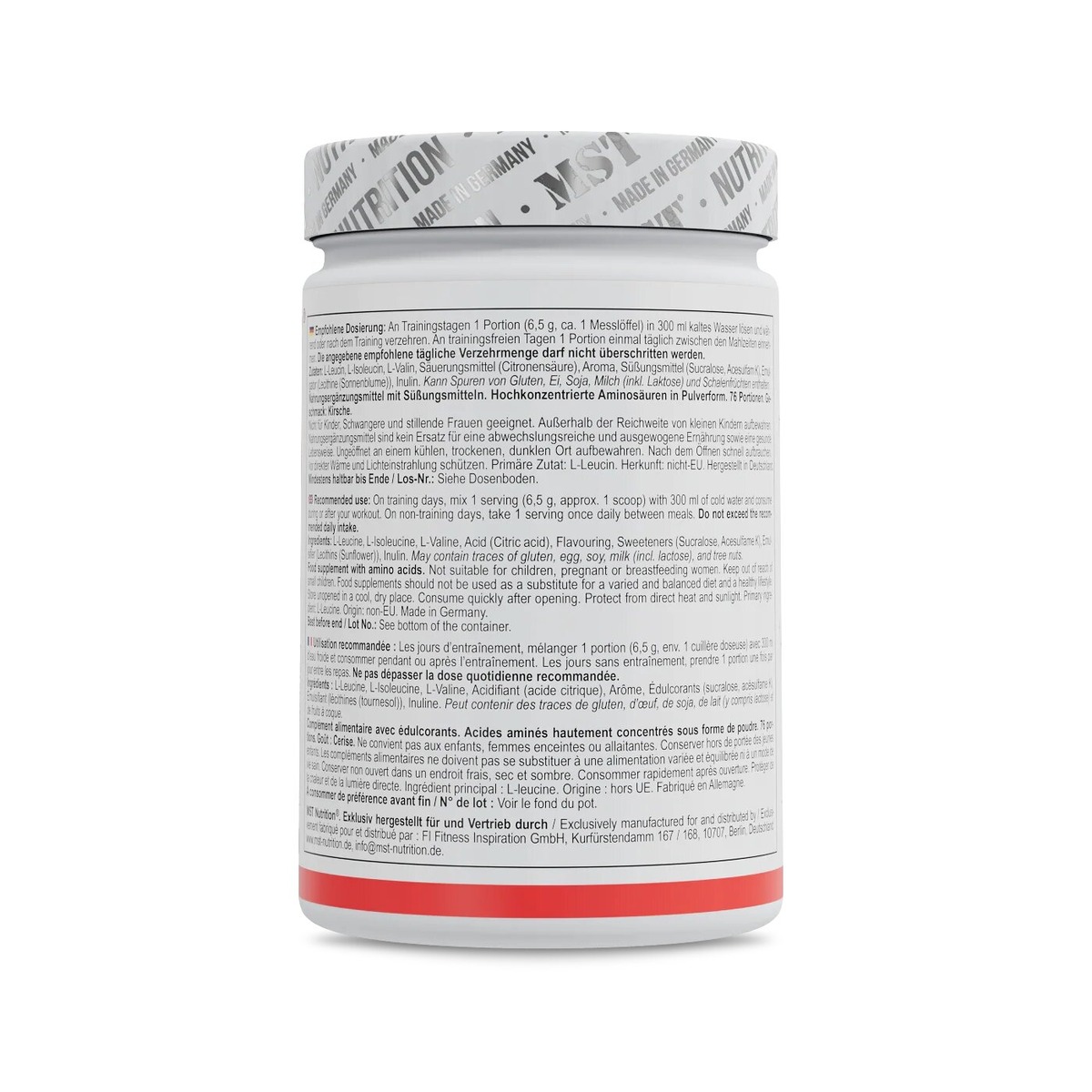Аминокислоты MST Nutrition BCAA ZERO, 500 грамм. Фото 3