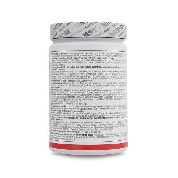 Аминокислоты MST Nutrition BCAA ZERO, 500 грамм. Фото 9