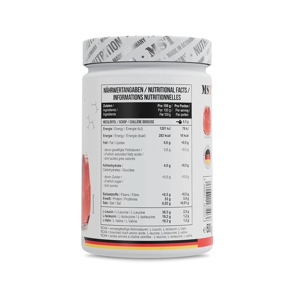 Аминокислоты MST Nutrition BCAA ZERO, 500 грамм. Фото 2