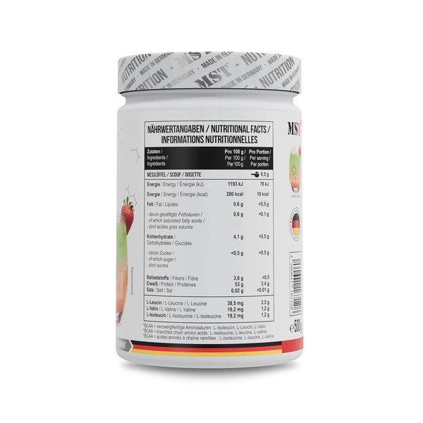 Аминокислоты MST Nutrition BCAA ZERO, 500 грамм. Фото 8