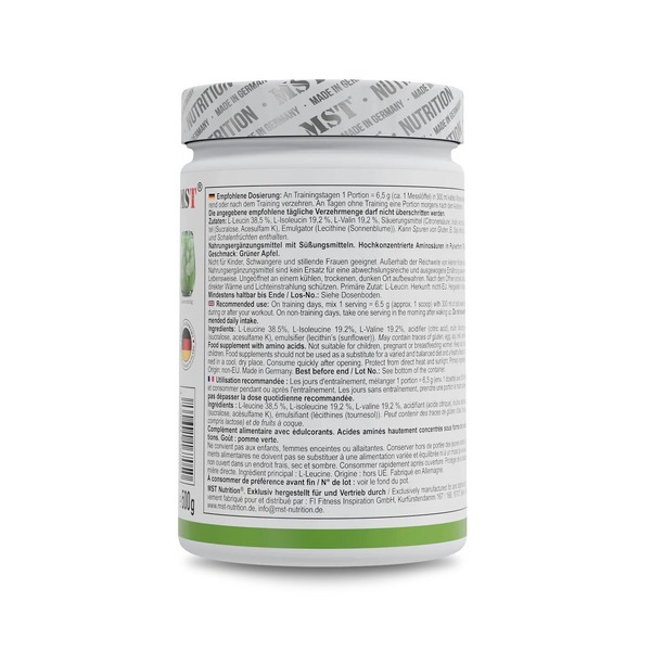 Аминокислоты MST Nutrition BCAA ZERO, 500 грамм. Фото 6