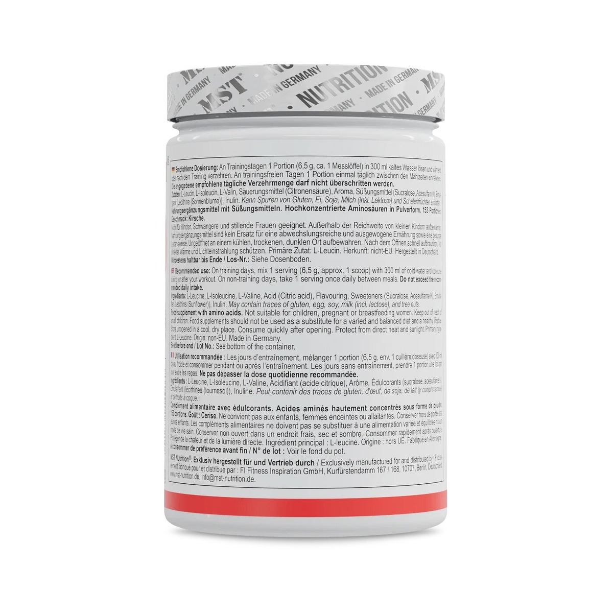 Аминокислоты MST Nutrition BCAA ZERO, 1 кг. Фото 6