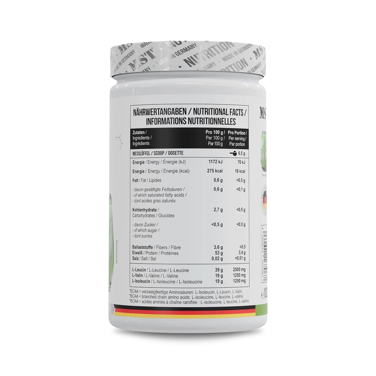 Аминокислоты MST Nutrition BCAA ZERO, 1 кг. Фото 8