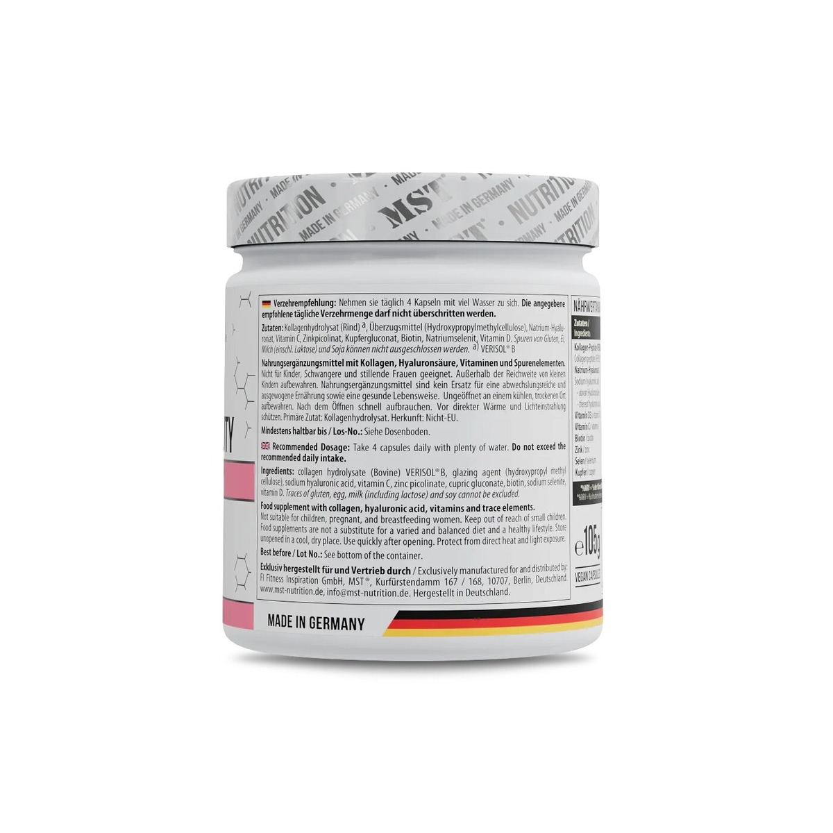 Коллагеновые пептиды MST Nutrition Skin Beauty Formula, 120 капсул. Фото 3