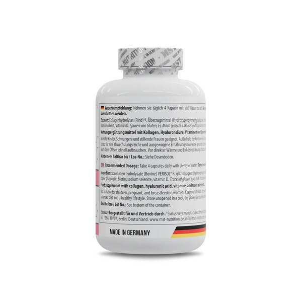 Коллагеновые пептиды MST Nutrition Skin Beauty Formula, 240 капсул. Фото 3