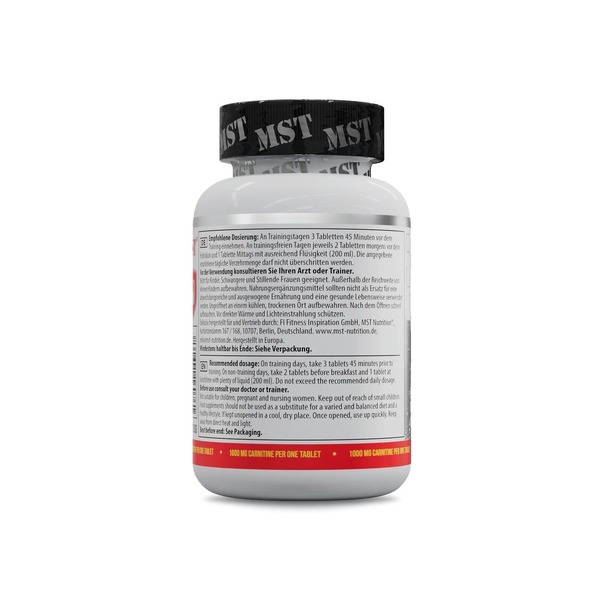 Жиросжигатель MST Nutrition L-Carnitine 1000 mg, 90 таблеток. Фото 3