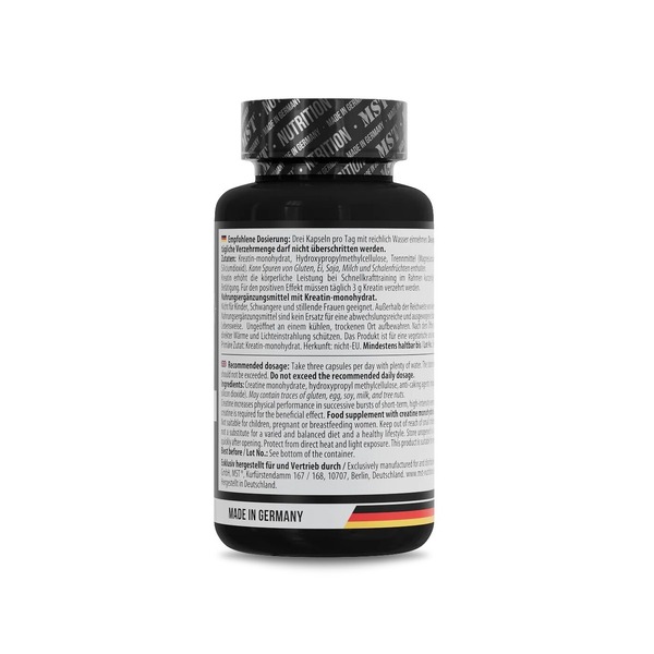 Моногидрат креатина MST Nutrition Creatine Monohydrate, 90 капсул. Фото 3