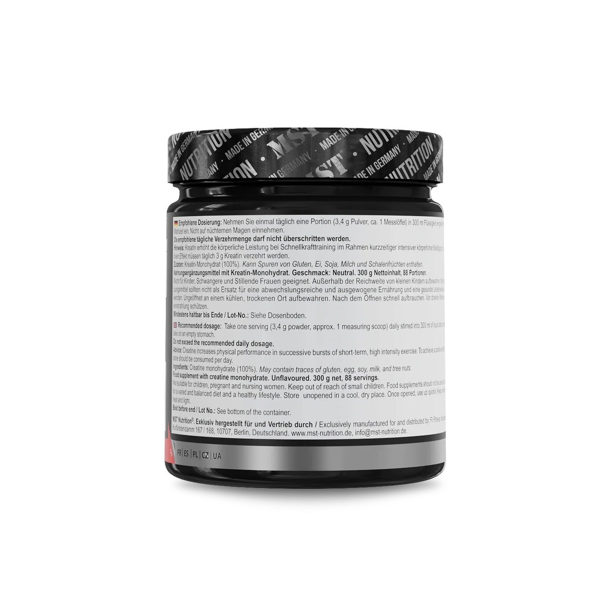 Моногідрат креатину MST Nutrition Creatine Monohydrate, 300 грам. Фото 3