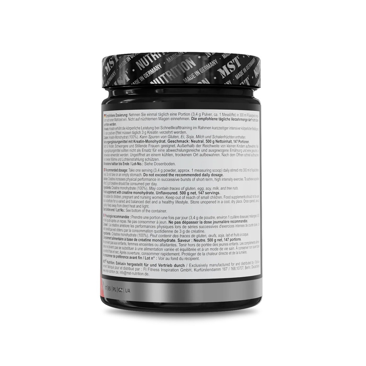Моногидрат креатина MST Nutrition Creatine Monohydrate, 500 грамм. Фото 3