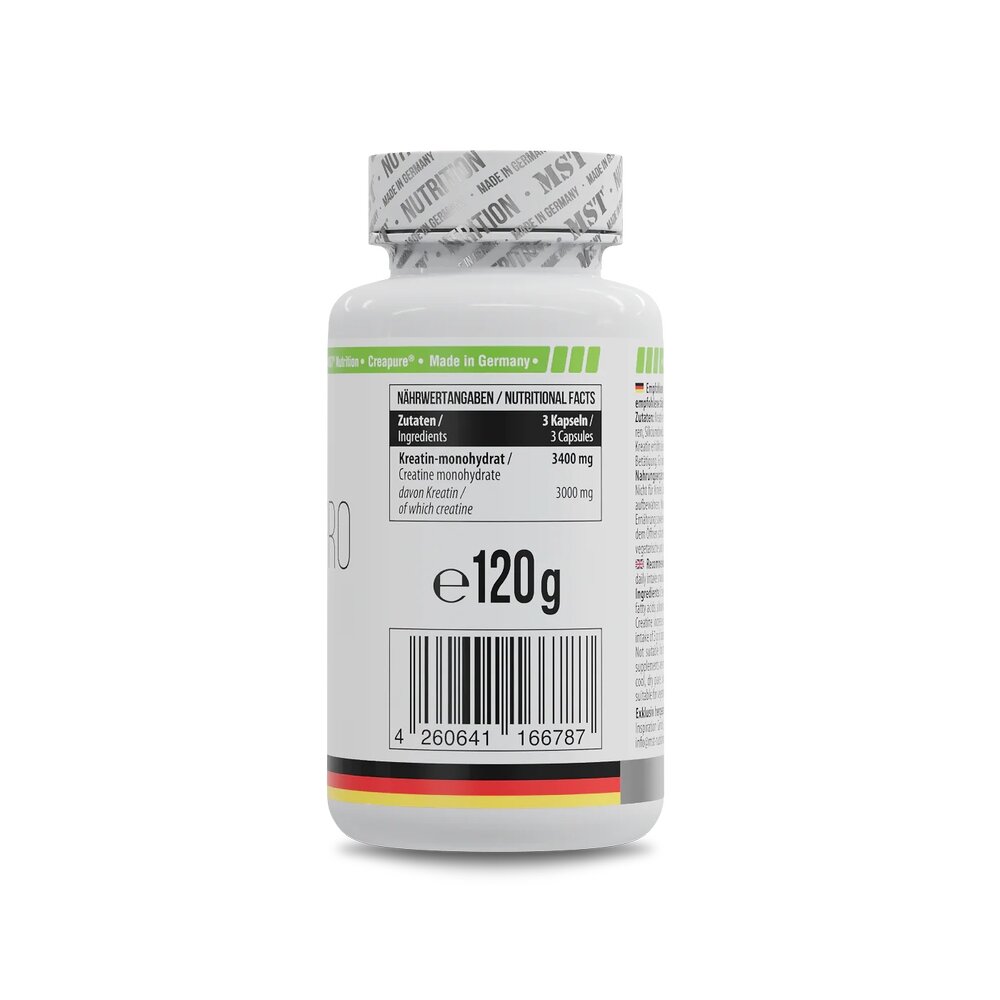 Креатин моногідрат MST Nutrition Creatine PRO Creapure, 90 капсул. Фото 2
