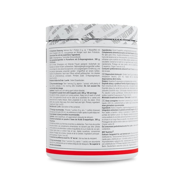 D-аспарагінова кислота MST Nutrition DAA, 300 грам. Фото 3