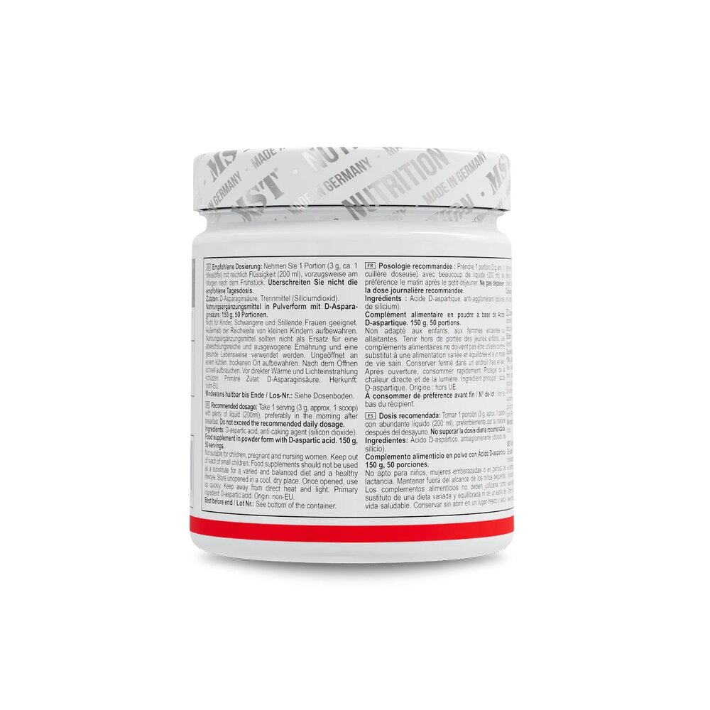 D-аспарагінова кислота MST Nutrition DAA, 150 грам. Фото 3