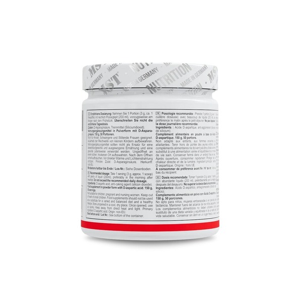 D-аспарагінова кислота MST Nutrition DAA, 150 грам. Фото 3