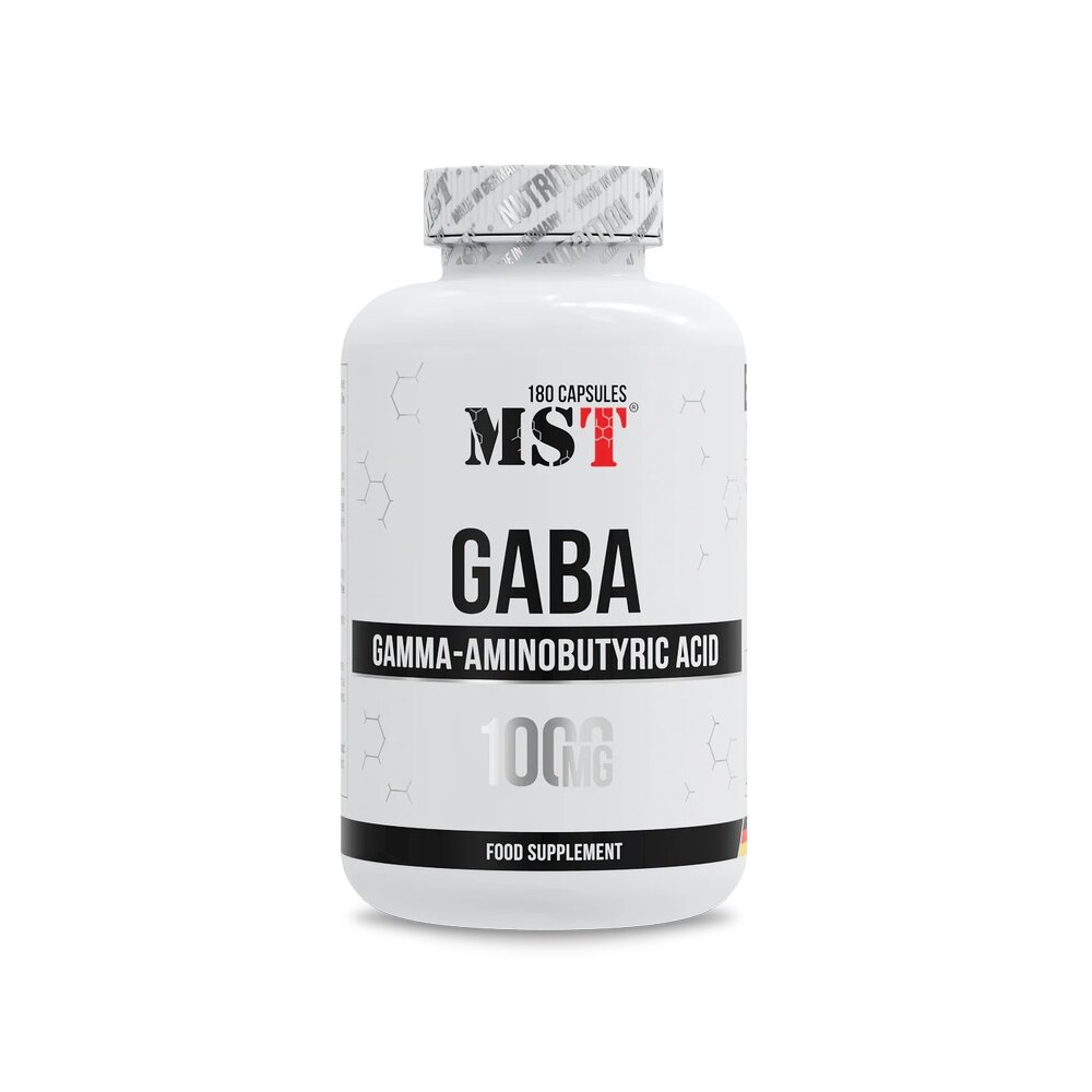 Гамма-аміномасляна кислота MST Nutrition GABA 1000, 180 капсул