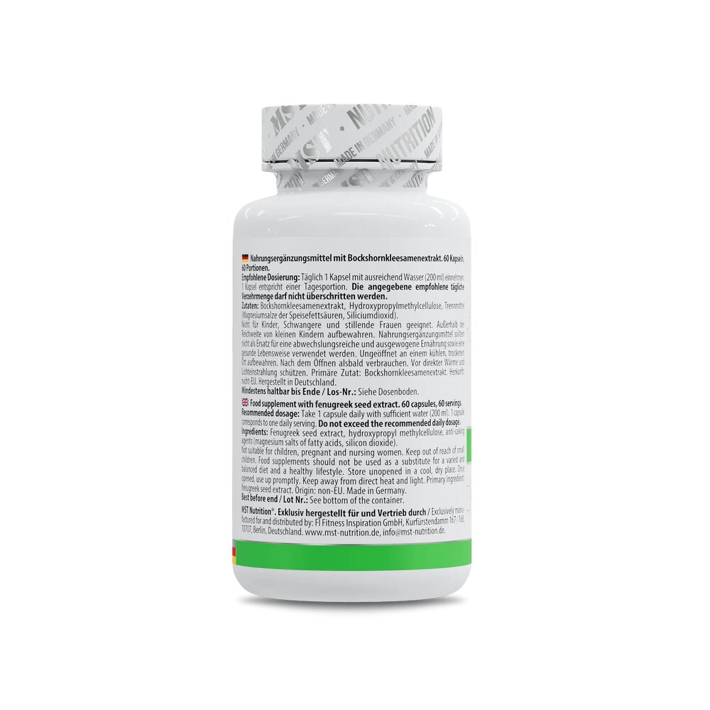 Экстракт пажитника MST Nutrition Fenugreek, 60 капсул. Фото 3