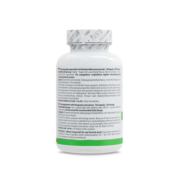 Екстракт пажитника MST Nutrition Fenugreek, 120 капсул. Фото 3