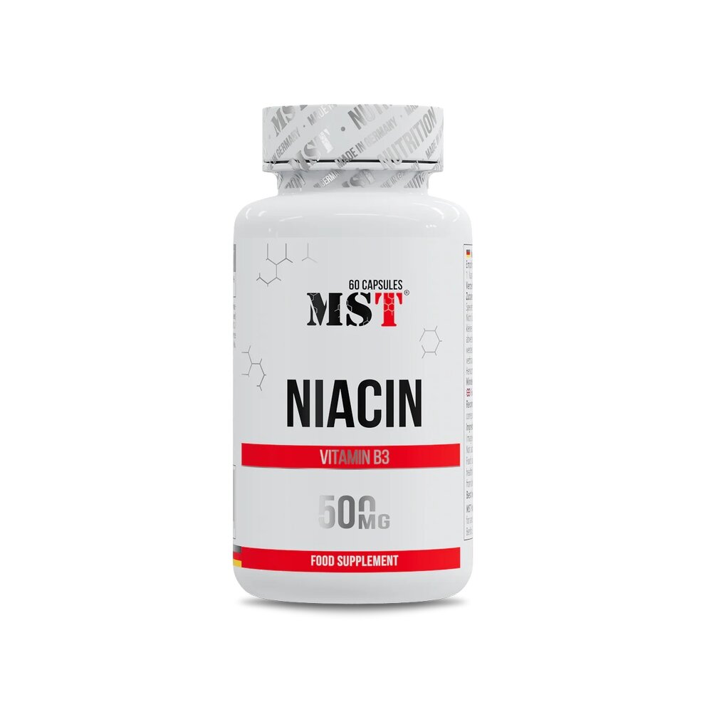 Витамин В3 MST Nutrition Niacin, 60 капсул